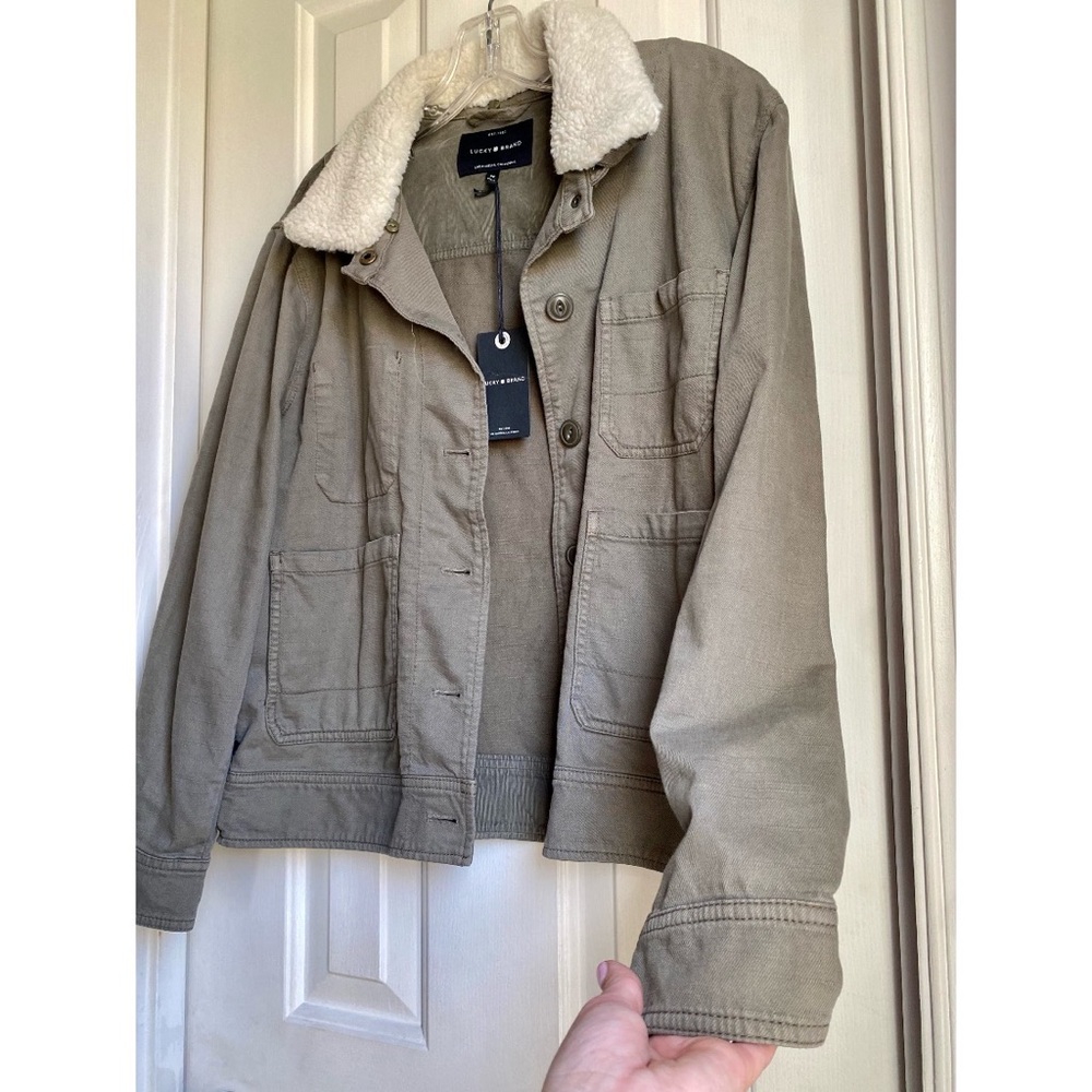 ✨NWT✨Lucky Brand Sherpa Collar Button Up Jacket